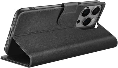 Zanae, Hoesje geschikt voor iPhone 14 Pro Max - Wallet Case & Magneetsluiting, Zwart