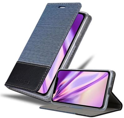 Cadorabo Hoesje geschikt voor Apple iPhone 11 PRO MAX in DONKERBLAUW ZWART - Beschermhoes met magnetische sluiting, standfunctie en kaartvakje Book Case Cover Etui