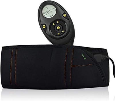 Buikspierstimulator Set - Gele Pads - Thuis Workout - USB Oplaadbaar - 10 Stuks - Zwart