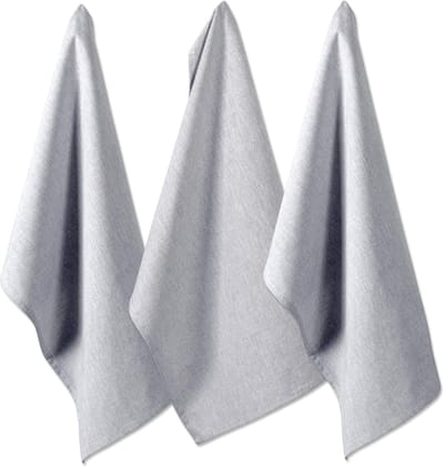 Set van 3 Handdoeken - Chambray Grijs Keuken Handdoeken