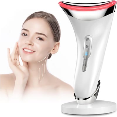QORA® Gezichtmassage Apparaat - Gezichtsmassage Apparaat - Gezichtmassage Apparaat Elektrisch - Wit - 17cm x 17cm x 6cm