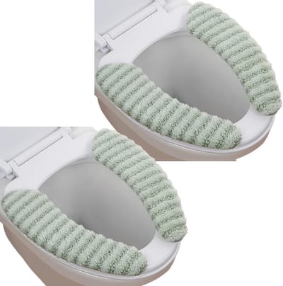 Toiletzitting Covers - Toiletbrilhoezen - Warme Zitting - Extra Dikke Vulling - 38x10 cm - Groen