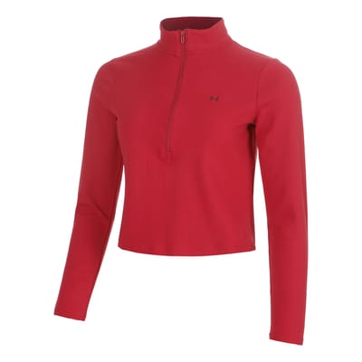 Under Armour Motion Half Rits Lange Mouw T-shirt Rood XS Vrouw