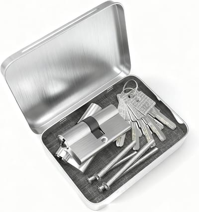Dubbele cilinderslot set (2 stuks) met 10 sleutels, veilig profielcilinder voor diverse deuren