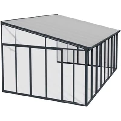 Palram - Canopia Serre, Veranda En Solarium Sanremo - Helder - Donkergrijs - 435x380cm