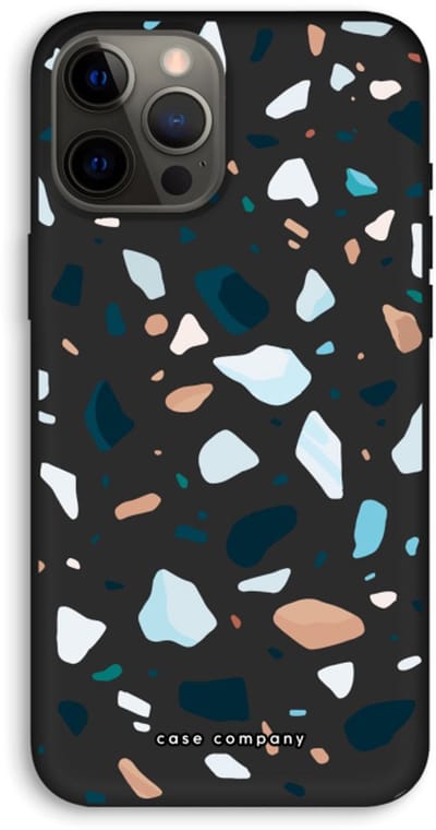 Case Company® - Hoesje geschikt voor iPhone 12 Pro Max hoesje - Terrazzo N°13 - Biologisch Afbreekbaar Telefoonhoesje - Bescherming alle Kanten en Schermrand