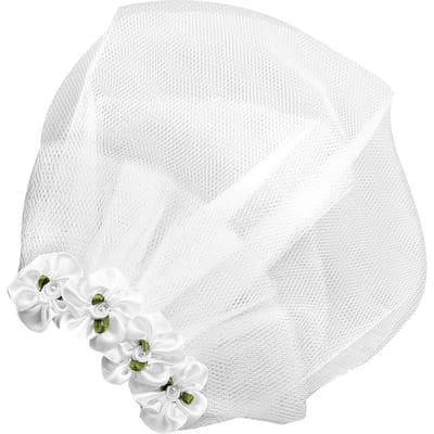 Huwelijkssluier voor huisdieren Hond Bloemenhoofddeksel Sluipclip Huisdier Hond Accessoire S white