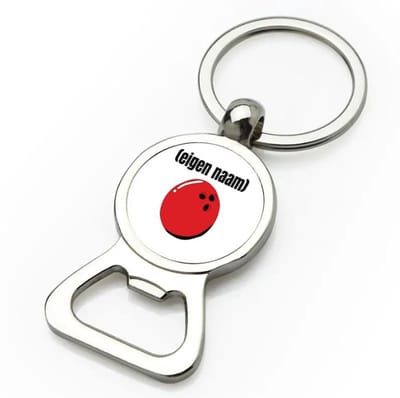 Akyol - bowlingbal met eigen naam flesopener - Bowlen - bowlers - sport - verjaardagscadeau - klein cadeautje - kado - gift - geschenk - verrassing - 9 bij 3 cm