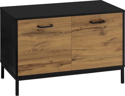 Rocco-Bank - 2-laden - Zwart Eiken