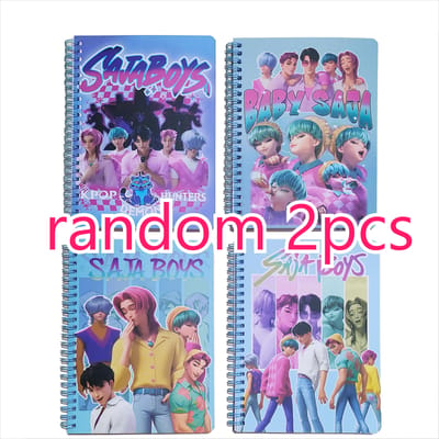 Kpop Ringband Notitieboek Demon Hunter Hoge Kwaliteit Papier SAJA BOYS Cartoon Mode Student Kantoorbenodigdheden Fan Mooie Cadeaus 20.2 14.4cm blue
