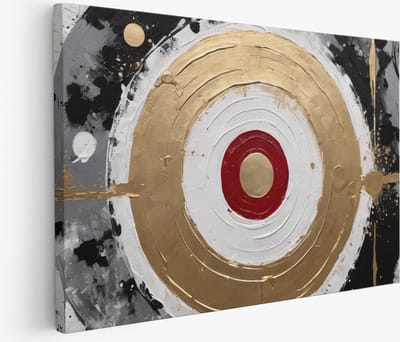 Saammp Muurcirkel Hout - Tijger - Verfspetters - Dieren - Abstract - Ø 80 - Wandcirkel - Wanddecoratie Cirkel - muurdecoratie Woonkamer - Slaapkamer decoratie - Rond Schilderij