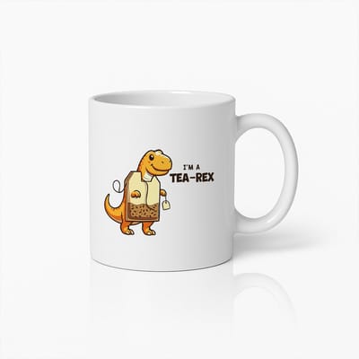 330ml Schattige Ik Ben een Tea-Rex Theeliefhebber Mok – Grappig Cadeau Voor Dino Fans