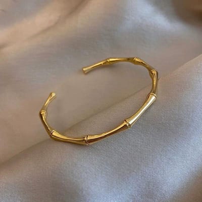 Roestvrijstalen Armbanden Vintage Herenmode Gevlochten Twist Textuur Bangles Voor Vrouwen Zirconia Statement Streetwear Goth Cadeaus goud