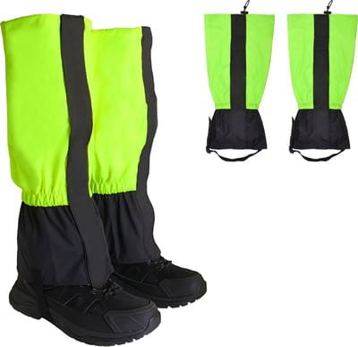Somstyle Waterdichte Gamaschen - Verstelbare Gaiters - Beenkappen - Wandelschoenen Accessoires - Zwart / Groen