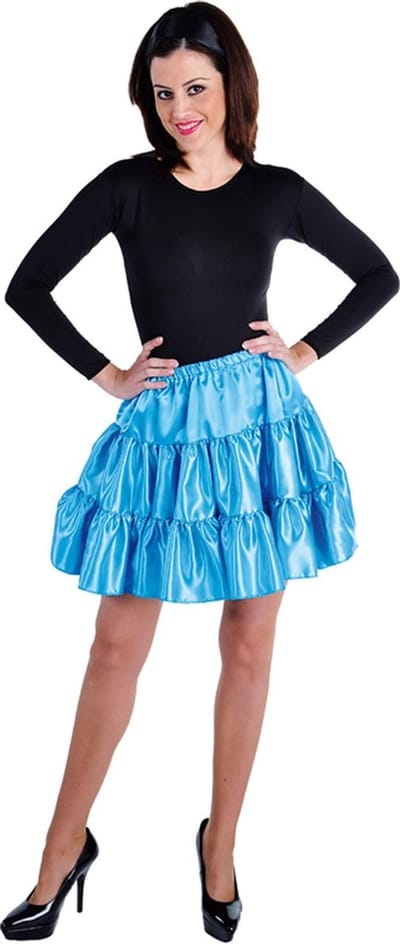 Magic Design Verkleed Rok Dames Satijn Turquoise Maat M