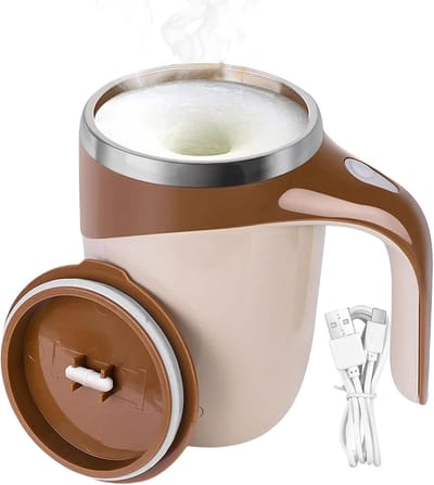 Automatische Mengbeker - Elektrische Roerbeker - Dranken Mengen - Stille Werking - 13.5 x 9 cm - Koffie