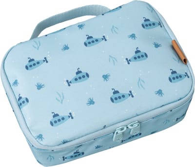 Fresk Kleine Koeltas Kind 2.5 L– Lunchtas Jongens – Thermische Lunch Koeltas - Met Bestekvak - Waterafstotende Lunchtas - Blauw - Submarine