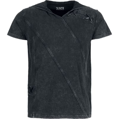 Black Premium by EMP T-shirt - Essential Hooded T-shirt met kant - S tot M - voor Mannen - zwart