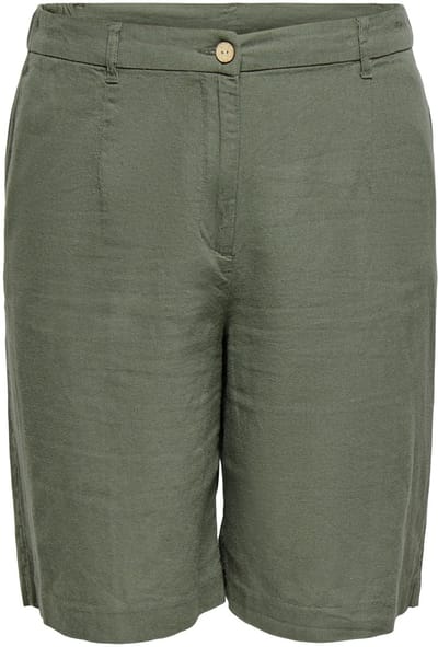 ONLY Carmakoma Nette shorts CARGOA High waist Loose fit Linnen Shorts