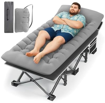 Campingbed Extra Breed voor Volwassenen - Opvouwbaar Slaapbed tot 600 kg