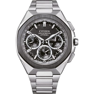 Citizen Attesa Satellite Wave GPS CC4104-53E Horloge - Titanium - Zilverkleurig - Ø 46 mm
