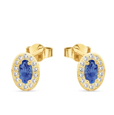 Juwelier Zwartevalk 14 karaat gouden oorbellen met zirkonia - 12.395-B
