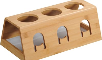 Flessenhouder voor 3 flessen of bidons, Bamboe, 32 x 17.5 x 12cm, Kesper