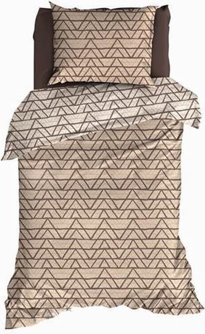 Satin d'Or Cervo - Dekbedovertrek - Eenpersoons - 140x200/220 cm + 1 kussensloop 60x70 cm - Sand