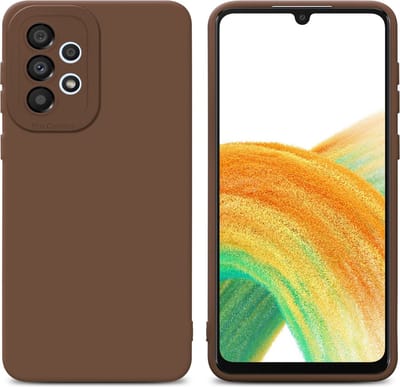 Cadorabo Hoesje geschikt voor Samsung Galaxy A32 4G in FLUID BRUIN - Beschermhoes gemaakt van flexibel TPU silicone Cover Fluid Case
