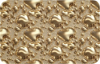 Badmat 80x50 cm - Antislip - Druppels - Organisch - Goud - Badmatten voor badkamer - Badkamermat - Douchemat - Badkamer mat