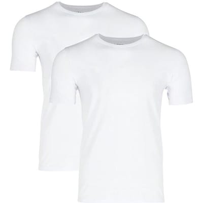 MEXX Set van 2 heren T-shirts (Ronde hals, wit, S)