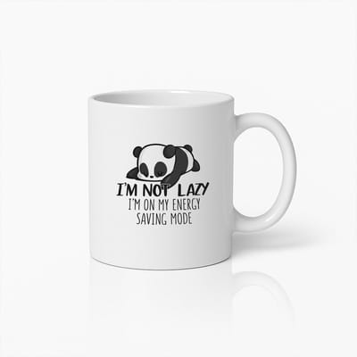 Ik Ben Niet Lui Panda Mok – Schattige Energie Besparen Koffiebeker