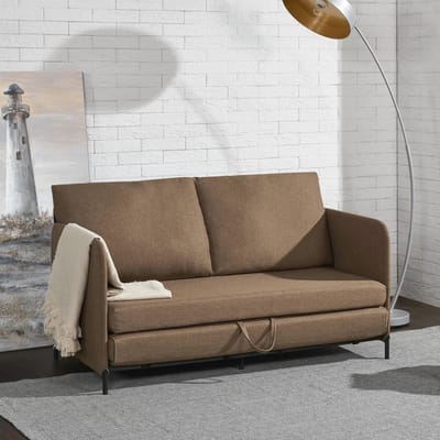 Sofa bed 2-zitsbank Bruin 78x125x67 cm | Multifunctionele Opklapbare Bank