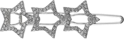 Haarsoires Haarspeld Haarclip 3,5cm - Sterren - Strass Steentjes - Zilver - Hair Clip - Decoratieve Haaraccessoire