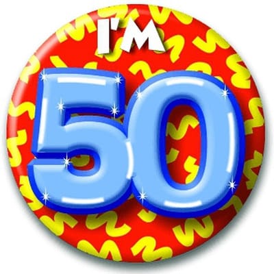 Paper Dreams Button 50 jaar - 55mm