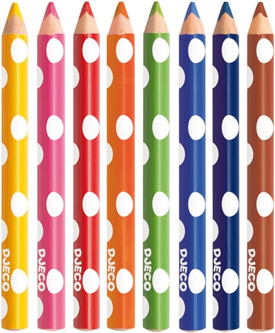 Djeco Driehoekige Kleurpotloden | 8 kleuren