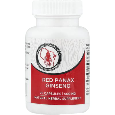 Dairyland Ginseng, Ginseng Rouge, 500mg, 75 Gélules