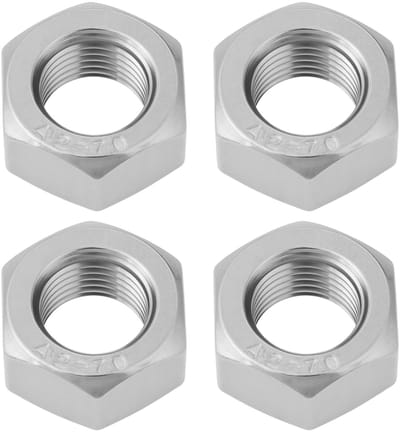 Dailygoods- Moeren M12 x 1,25 - Roestvrij Staal - Volledige Moeren - Rechterschroefdraad - Anticorrosie - Dikte 9,7 mm - Moer
