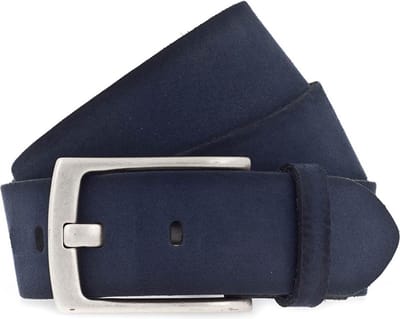 Vanzetti Leren Riem 40mm Leather Belt W80 Navy Blauw