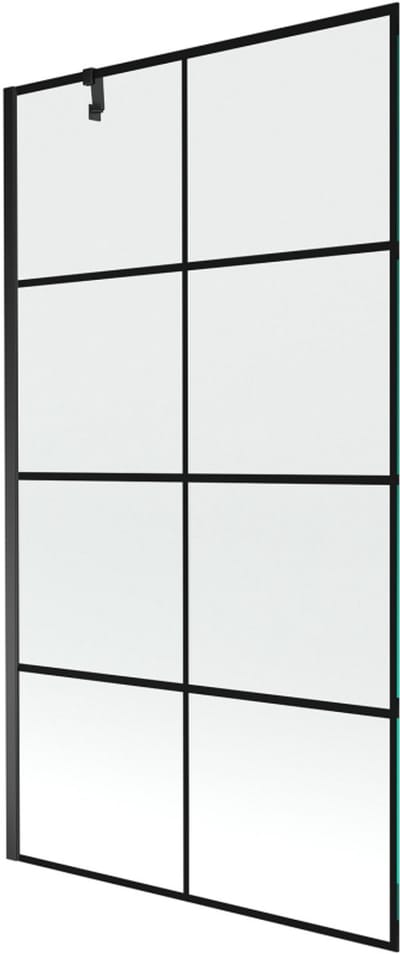 Mexen Next 1-delige douchescherm 100 x 150 , zwart rooster, zwart - 895-100-000-00-77-70
