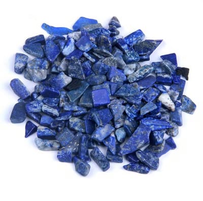 Blauw natuursteen decoratie stenen dames en heren ruwe kiezels 100g grind voor interieur decoratie en knutsel projecten
