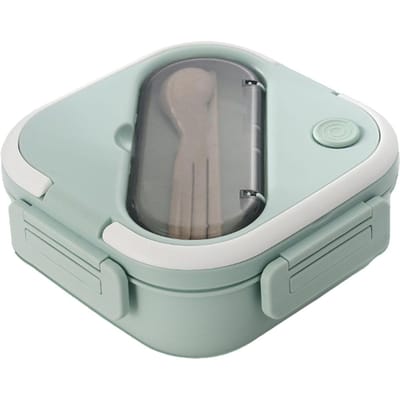 Bento Box Plastic Compartimenten Geïsoleerde Lekvrije Lunchbox voor School Werk Magnetronbestendig Paars groen