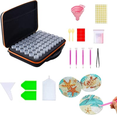 Diamond Painting Opbergers - Diamant Art Box - Hobby Organisatie - 30-60 Vakjes - 32 x 22 x 7 cm