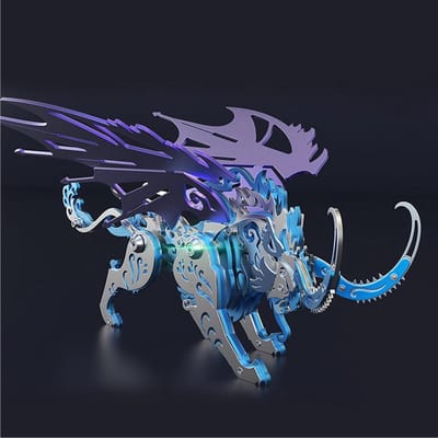 Metalen Puzzel - 3D Model - Hobby Bouwen - Roestvrij Staal - 17 cm - Gekleurd