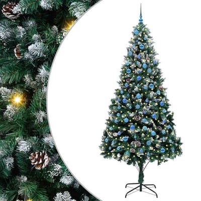 vidaXL - Kunstkerstboom - Groen - 240 - cm - PVC - en - Staal - en - Kunststof