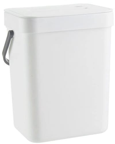 Kleine Compostemmer - Keuken Afvalbak - Bioafval Scheiden - Geurdicht Deksel - 3 Liter - Grijs