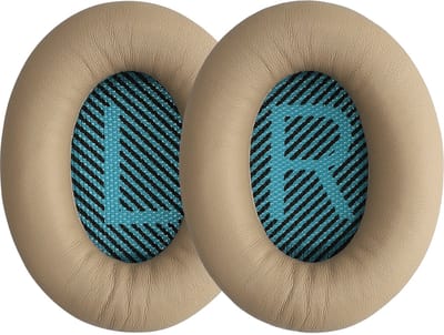 kwmobile 2x oorkussens voor koptelefoon - geschikt voor Bose Soundlink Around-Ear Wireless II - Earpads van schapenleer - In beige