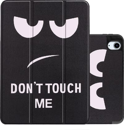 Hoes - Geschikt voor Apple iPad Air 5 (2022) - 10.9 inch - 5e Generatie - M1 - Dun & Stevig - Trifold Bookcase - Hard Cover Case - Met Uitsparing Geschikt voor Apple Pencil - Hardcover Book - Tablet Hoesje - Don't Touch Me