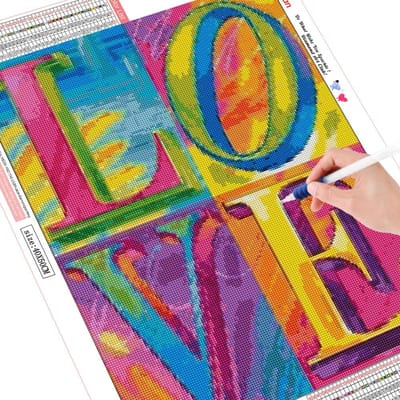 Schilderen met diamanten Liefde 5d Diamond Painting Cartoon Schilderen Borduurdecoratie 20X30 blue