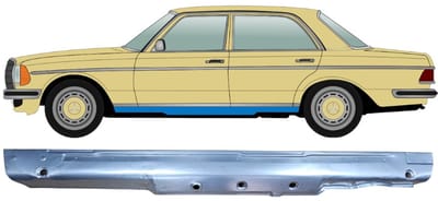 Volledige dorpel voor Mercedes W123 1975-1985 / Links
